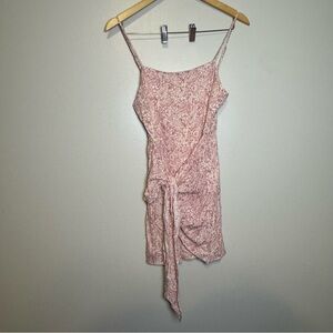 Le Lis Collection Pink Paisley Mini Wrap Dress Small Spring Easter Adjustable